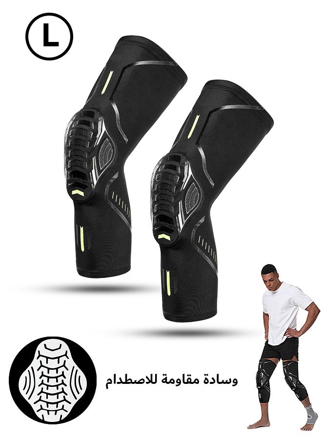 Blue zoo 2 Pcs Shock-Absorbing Knee Pads with EVA Protective Pads, Comfortable and Breathable Impact Resistance Knee Support, Relieve Knee Pressure for Men Women (Size L)  - Image 1