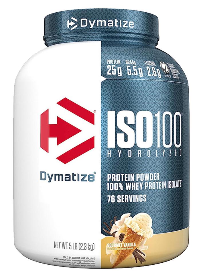 Dymatize ISO 100 Hydrolyzed Protein Powder - Gourmet Vanilla, 5lbs, 76 Servings - Image 1