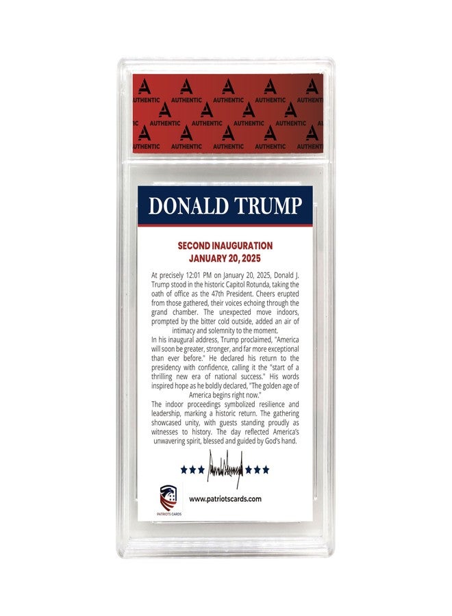 ASVP Shop Trump Trading Card - 2025 Inauguration - Gem 10 Graded - Trump Collectible Card - Trump Gifts - Trump 2025 - Make America Great Again - Image 2