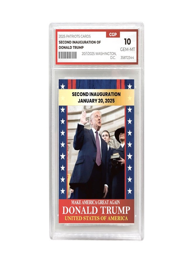 ASVP Shop Trump Trading Card - 2025 Inauguration - Gem 10 Graded - Trump Collectible Card - Trump Gifts - Trump 2025 - Make America Great Again - Image 1