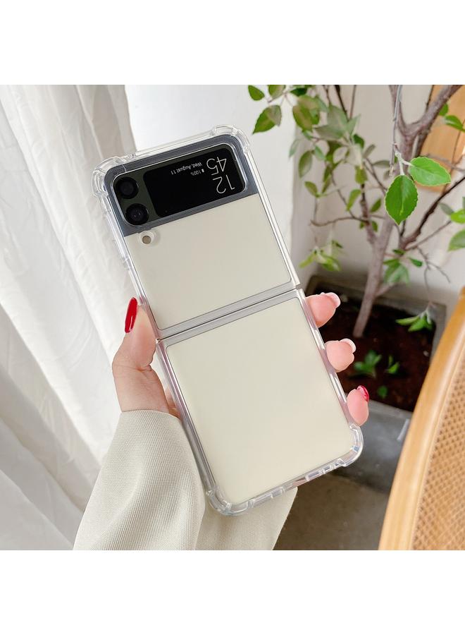 اس-توب جراب لهاتف Samsung Galaxy Z Flip4، جراب شفاف مقاوم للصدمات من مادة TPU - Image 1