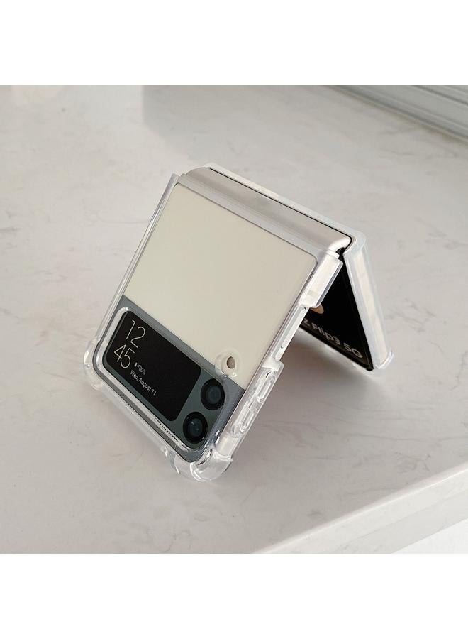 اس-توب جراب لهاتف Samsung Galaxy Z Flip4، جراب شفاف مقاوم للصدمات من مادة TPU - Image 5