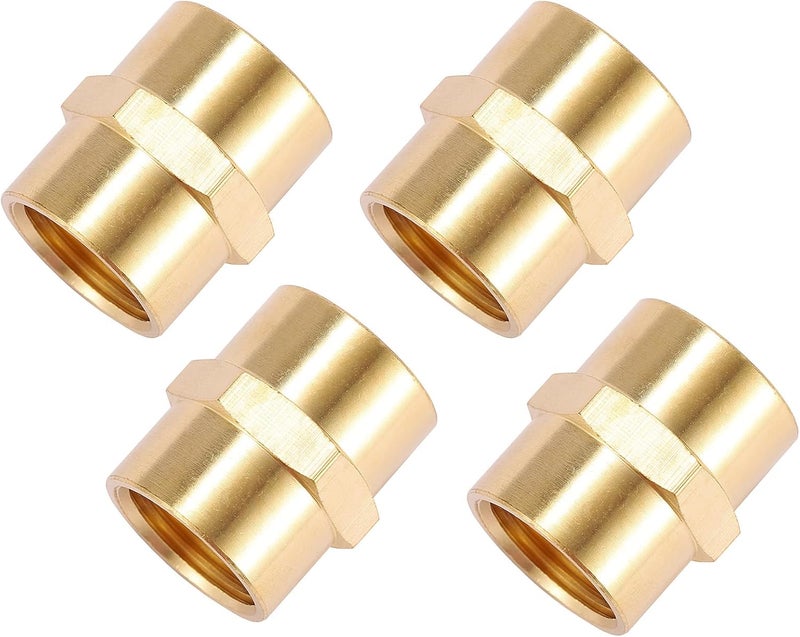 Sanpaint 2 Pack 3/8" x 3/8" NPT Coupler, Brass Female Pipe Fitting (I.D x I.D: 5/8'' x 5/8'') - Image 5
