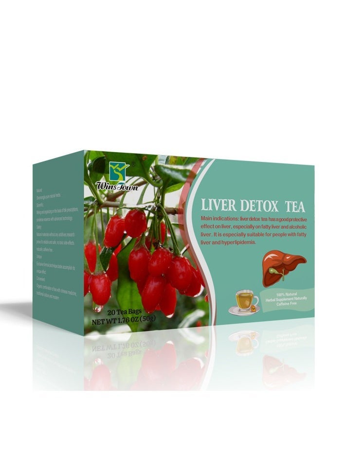 Wins Town Liver Detox Tea, Natural Herbal Liver Detox Cleanse Tea, Easy To Digest Gantai Health Tea Flower And Fruit Tea, Liver Cleanse Tea For Fatty Liver And Alcoholic Liver For Men Women 20 Sachets  - Image 5
