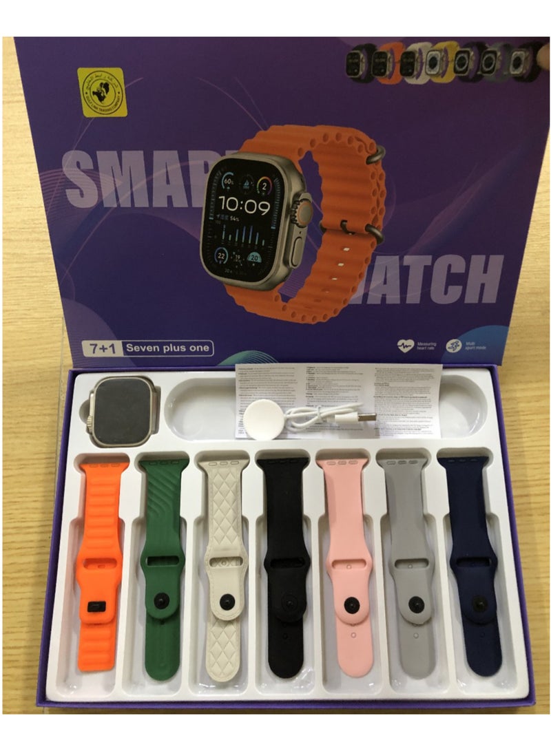 Smart Luxury Smart Watch for Men & Women with Call Function, Wireless Charging, and 7  Straps - Image 4