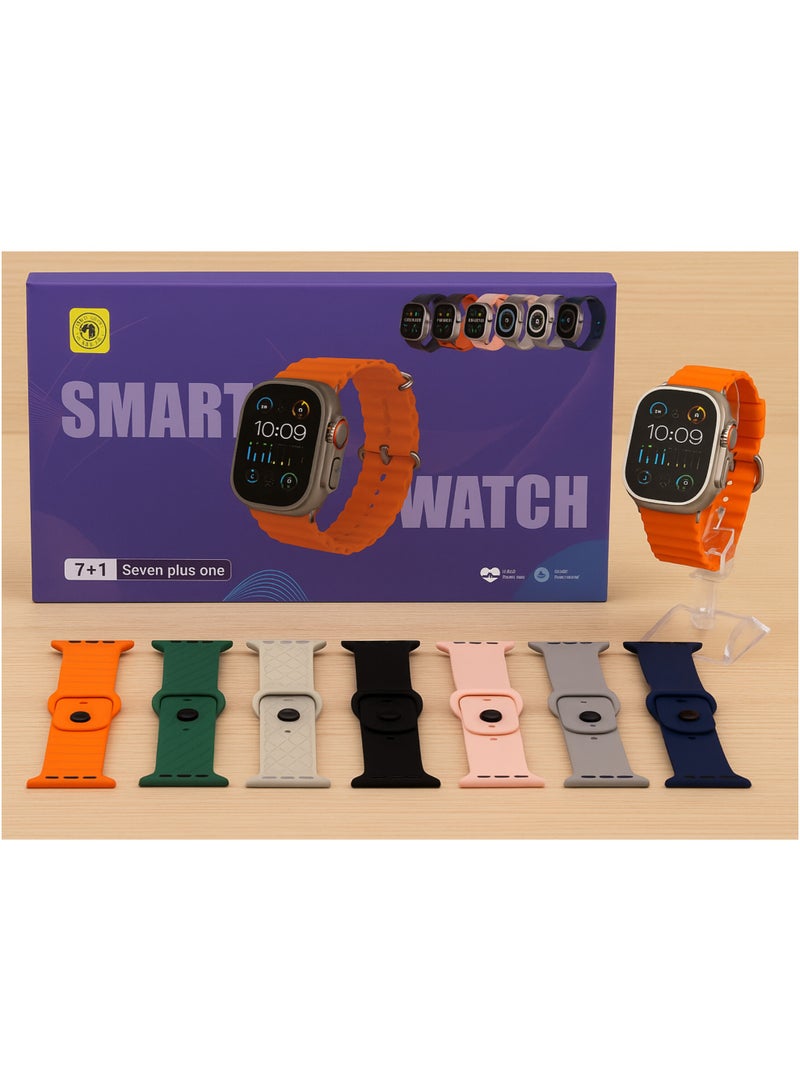 Smart Luxury Smart Watch for Men & Women with Call Function, Wireless Charging, and 7  Straps - Image 2