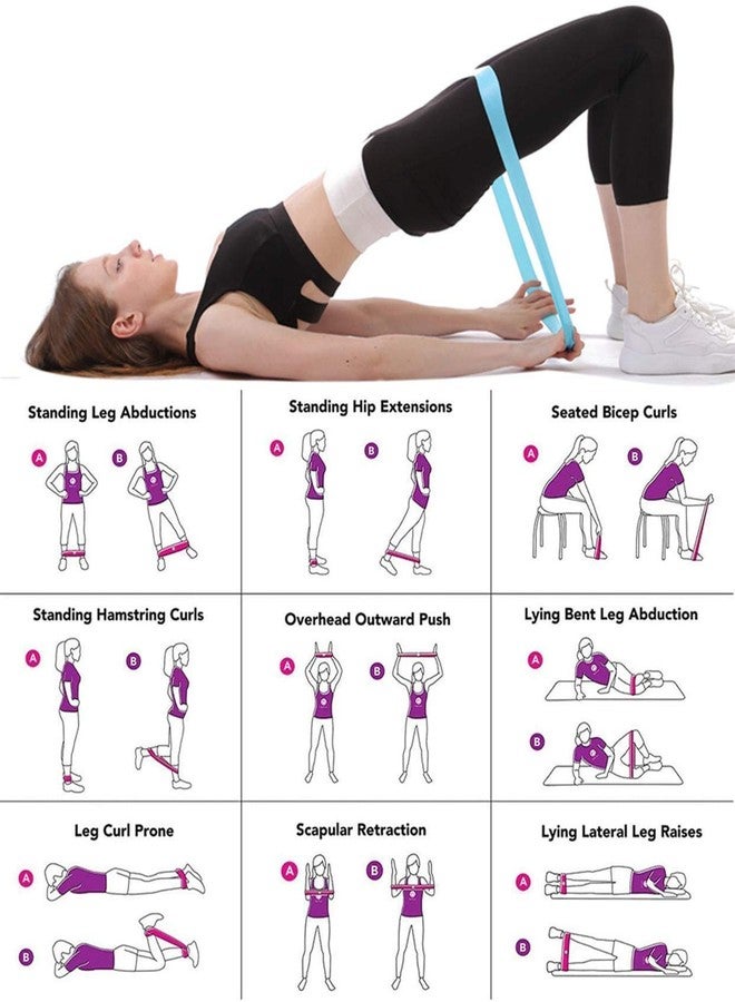 Aravli Resistance Band Loop for Legs and Hand Anti-Allergic & Elastic Belt Round Rubber Rope, Anti-Slip Grip, Exercise Band for Training & Stretching Men & Women - Pack of 5 - Image 4
