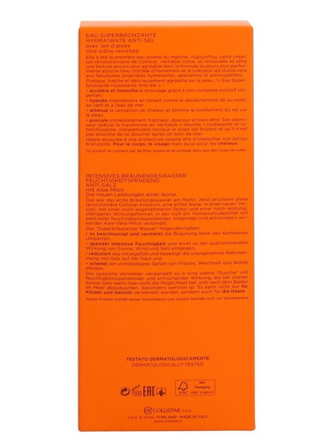 COLLISTAR Self Tan by Collistar Supertanning Water Moisturising Anti-Salt 400ml - Image 4