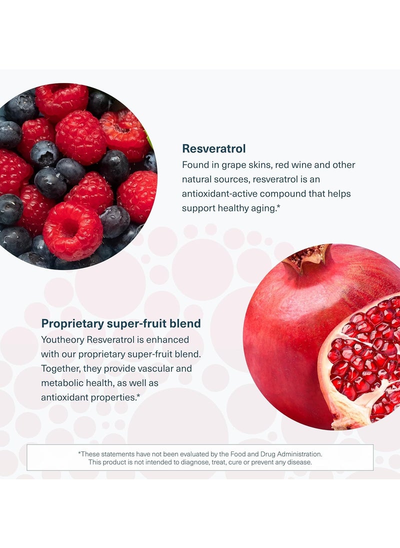 youtheory Resveratrol Antioxidant Formula - Supports Healthy Aging, 290 Tablets, Dietary Supplement  - Image 4