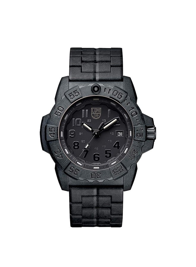 Luminox Men's Analog Round Shape Carbon Fibre Wrist Watch XS.3502.BO.L - 45 Mm  - Image 1