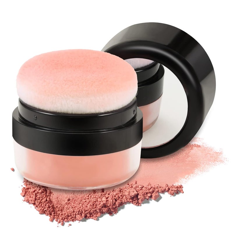Boobeen Loose Powder Blush Air Cushion Blush Natural Blusher for Cheeks Highly Pigmented Blush Makeup Easy to Blend Makeup Blushin All Day Wear
