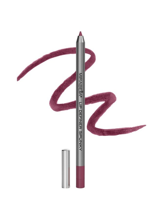 Mirabella Line & Define Lip Definer Lip Pencil, Smoothing & Moisturizing Retractable Lip Liner with Long-Lasting & Ultra-Creamy Formula, Antioxidants Vitamin C & E, & Built-In Sharpener - Spunky - Image 1
