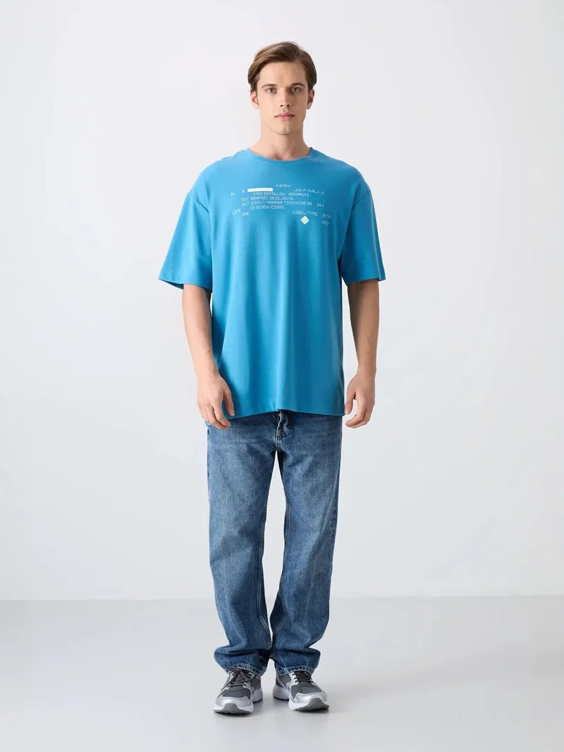 تومي لايف TOMMY Oversized Printed Crew Neck T-Shirt