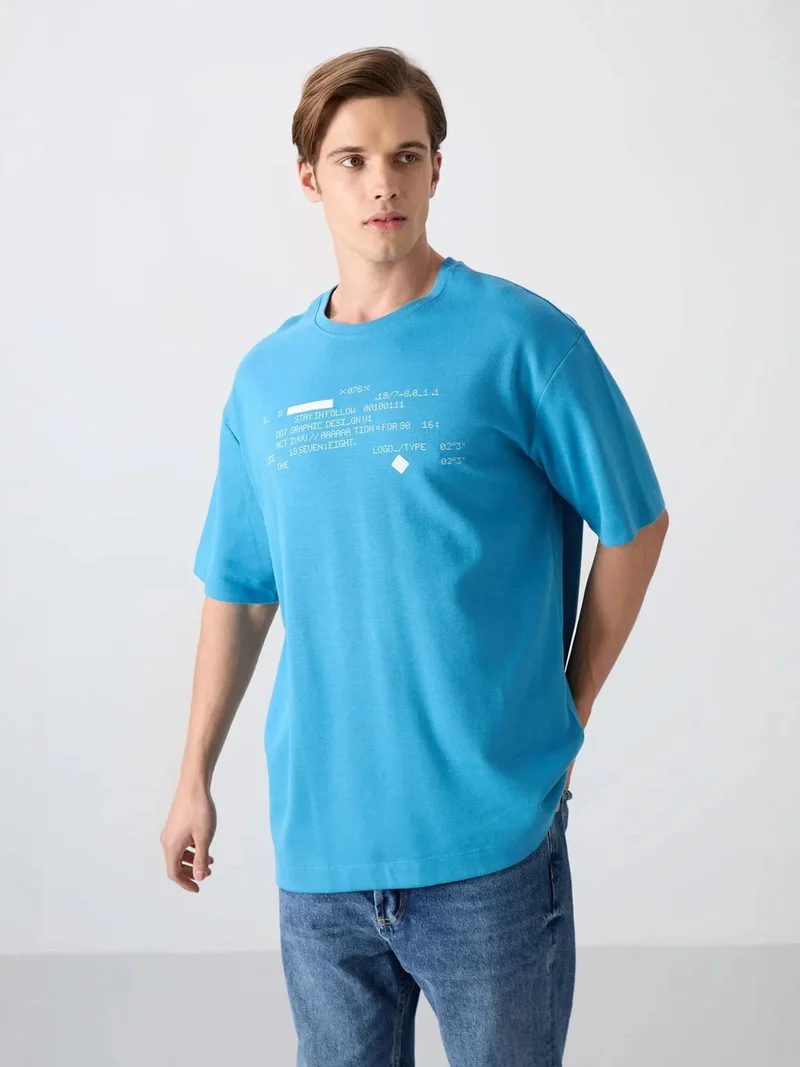 تومي لايف TOMMY Oversized Printed Crew Neck T-Shirt
