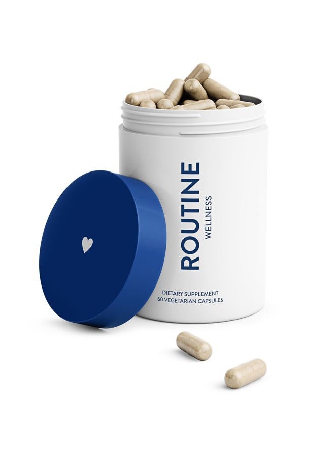 Routine Wellness Hair Growth Supplement - Clinically Tested for Thicker, Fuller Hair - Reduces Wrinkles, Fine Lines - Gluten Free, Ideal for Women & Men with Thinning Hair - 1 Bottle, 30 Day Supply - Image 1