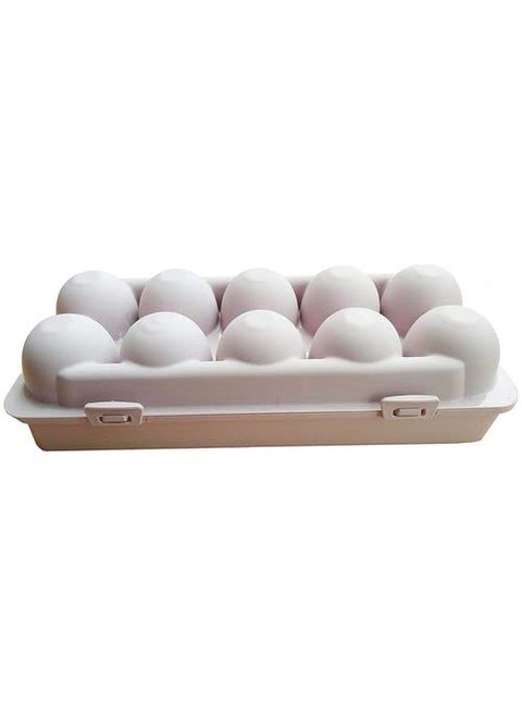 PassPass 100 Portable Storage Box for 10 pcs Egg ABS PP Plastic Egg Storage Container with Handle Folding