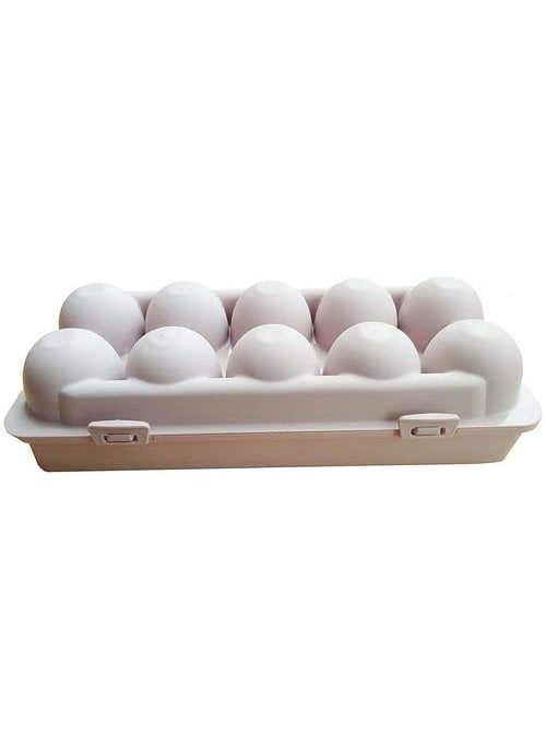 Pass Pass PassPass 100 Portable Storage Box for 10 pcs Egg ABS PP Plastic Egg Storage Container with Handle Folding  - Image 1