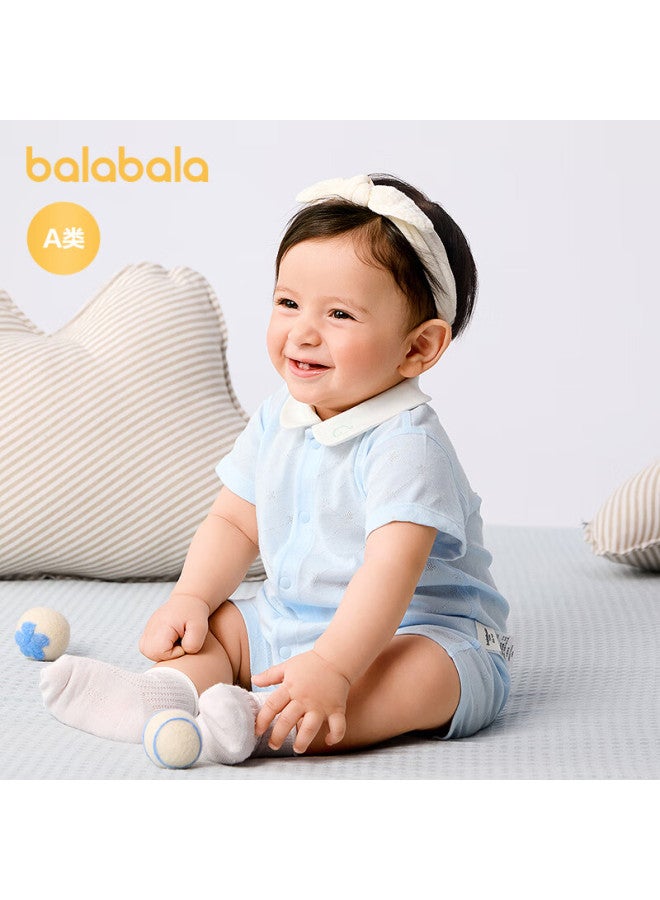 Balabala Newborn Romper Baby Bodysuit Onesie Summer Two-Piece Set