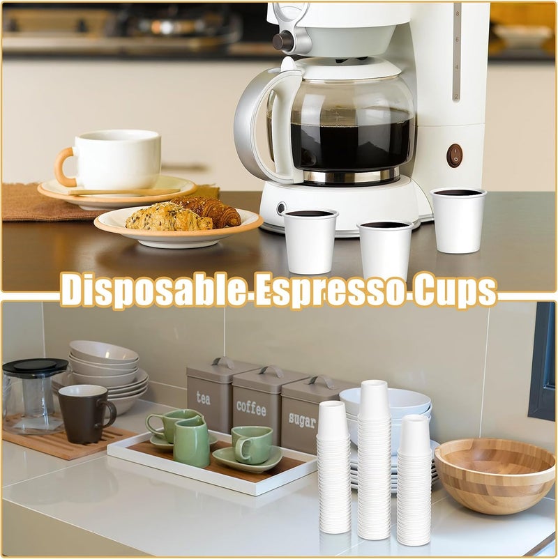 Jingmore 1000 Pcs 1 oz Mini Coffee Cups Disposable Espresso Paper Cups Bathroom Mouthwash Mugs Disposable Mugs for Travel Picnic Barbecue Party(Classic Style) - Image 5