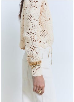 MANGO Thick Knit Jacket  - Image 3