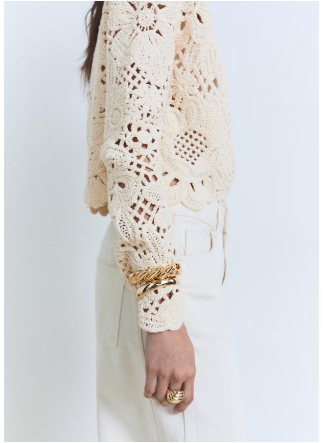 MANGO Thick Knit Jacket  - Image 3