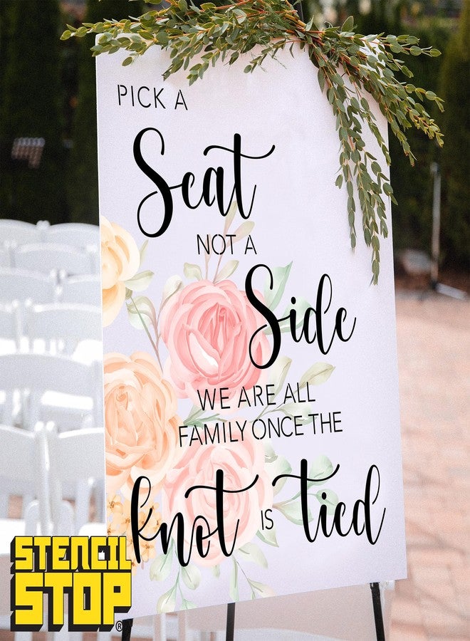 Stencil Stop Wedding Stencils Set of 6 - Reusable Stencils for Painting on Wood, Walls, Fabric & Rocks - Durable 14 Mil Mylar Plastic for DIY Crafts & Wedding Decor Projects - Image 5