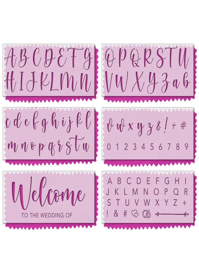 Stencil Stop Wedding Stencils Set of 6 - Reusable Stencils for Painting on Wood, Walls, Fabric & Rocks - Durable 14 Mil Mylar Plastic for DIY Crafts & Wedding Decor Projects - Image 1