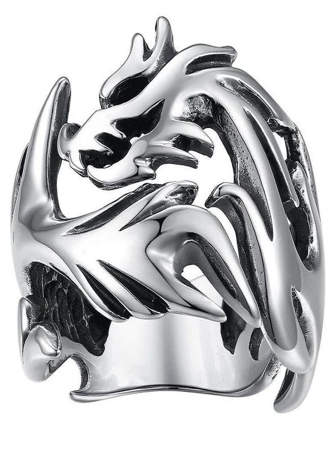 RUVEE Turkish Stainless Steel Religious Metallic Plated Rings For Men & Boys (Dragon) - Size 9 - Image 4