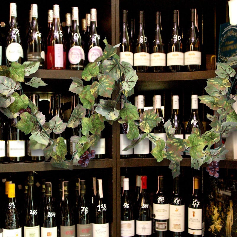 Glitinsel Artificial Grape Leaf Garland Vine Plant for Decoration Fake Greenery Garlands Hanging Leaves with Grapes for Wine Italian Themed Party Decor Wedding Photo Stage Favors(13 ft,Light Green) - Image 4