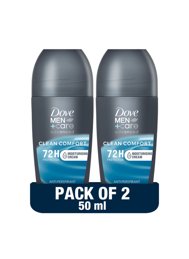 Dove مزيل العرق رول أون للرجال من دوف مين+ كير - راحة نظيفة متقدمة - Image 1