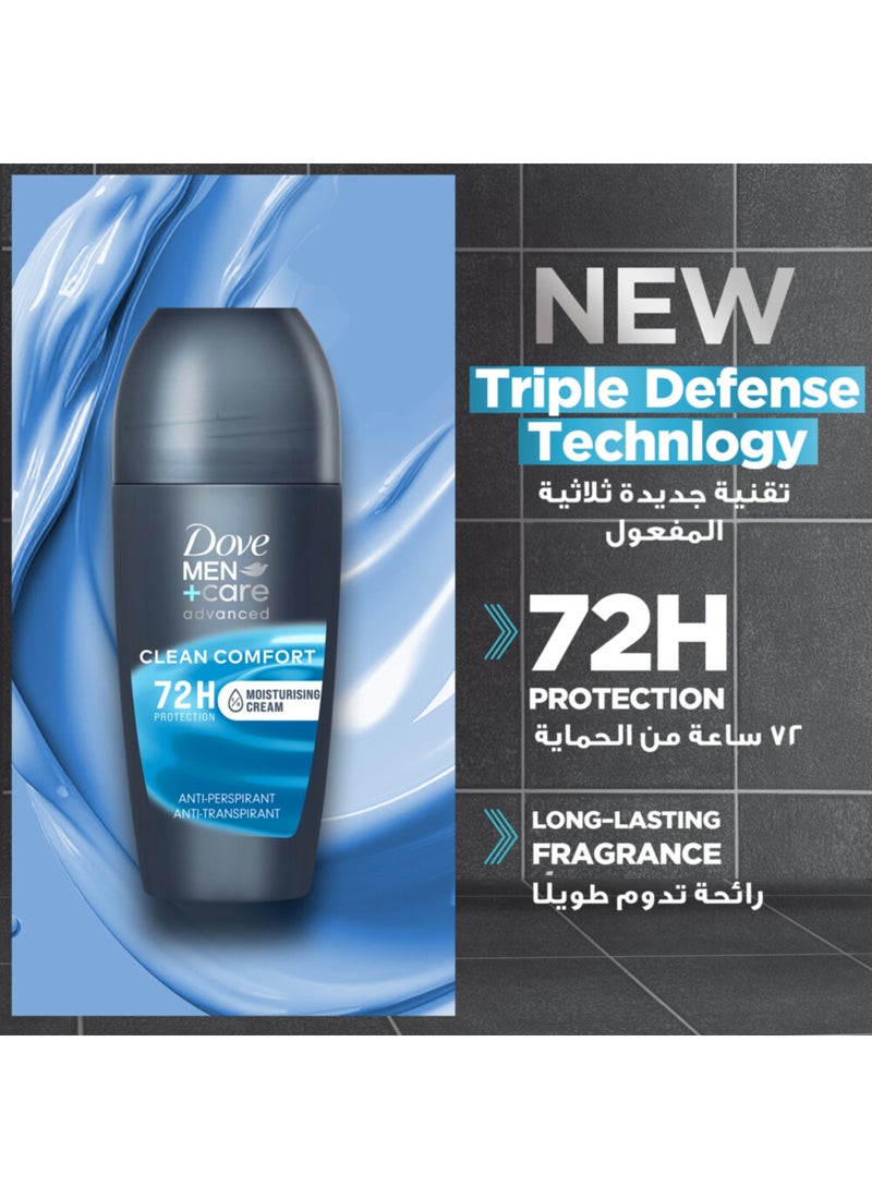 Dove مزيل العرق رول أون للرجال من دوف مين+ كير - راحة نظيفة متقدمة - Image 3