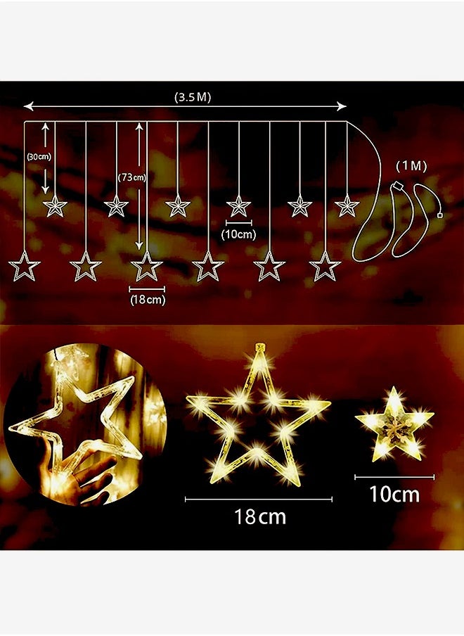 Yoawllty - Ramadan Decorations Lights, Ramadan Lights, Ramadan Fairy String LED Lights, Windows Curtain Lights for Home Inside Outside Decoration(Warm White) - Image 1