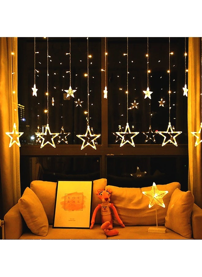 Yoawllty - Ramadan Decorations Lights, Ramadan Lights, Ramadan Fairy String LED Lights, Windows Curtain Lights for Home Inside Outside Decoration(Warm White) - Image 1