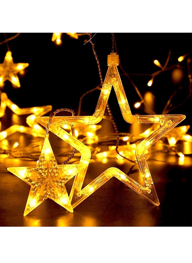 Yoawllty - Ramadan Decorations Lights, Ramadan Lights, Ramadan Fairy String LED Lights, Windows Curtain Lights for Home Inside Outside Decoration(Warm White) - Image 1