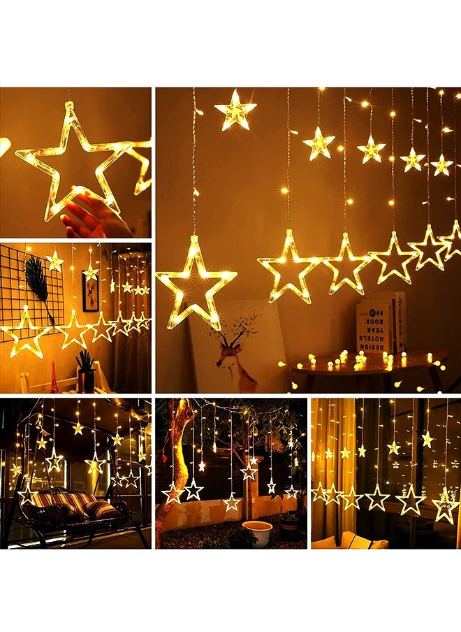 Yoawllty - Ramadan Decorations Lights, Ramadan Lights, Ramadan Fairy String LED Lights, Windows Curtain Lights for Home Inside Outside Decoration(Warm White) - Image 1