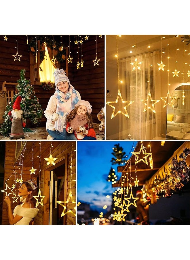 Yoawllty - Ramadan Decorations Lights, Ramadan Lights, Ramadan Fairy String LED Lights, Windows Curtain Lights for Home Inside Outside Decoration(Warm White) - Image 1