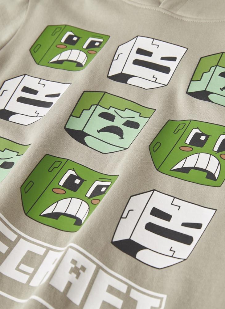 نيم ات هودي بقلنسوة ماينكرافت للشباب - Image 3