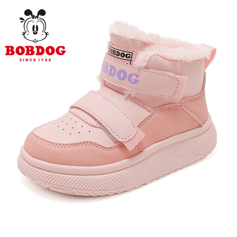 Babu Bean Girls Shoes Waterproof Outdoor Children'S Sneaker Fleece-Lined Thickened Boys Martin Boots - Image 1