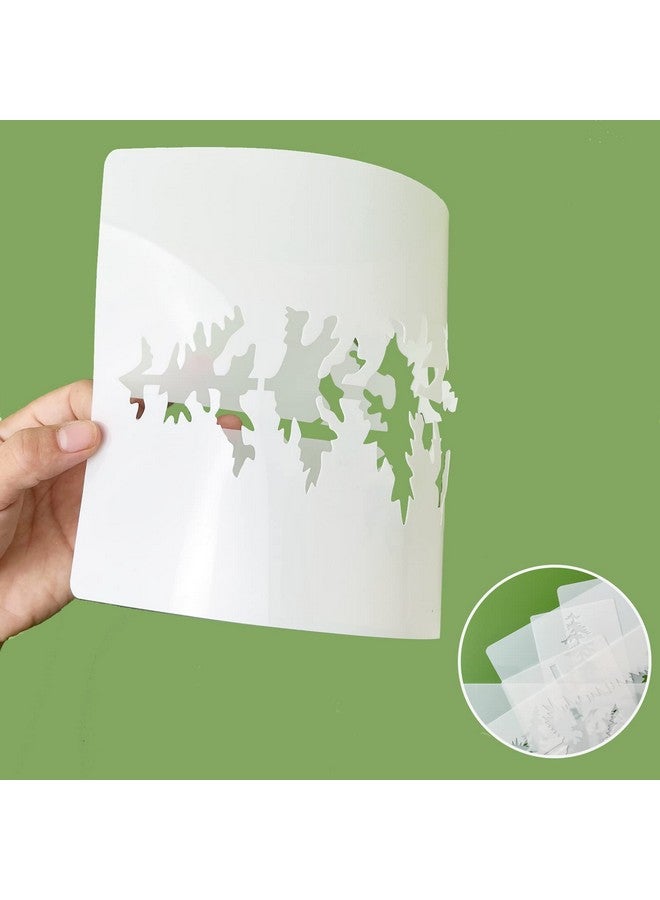 CODOHI 12 Pcs Trees Stencils Tall Fir Pine Cypress Cedar Christmas Trees Stencils For Painting Assorted Sizes Reusable Tree Templates For Window Wood Wall Canvas Holiday Decor - Image 3