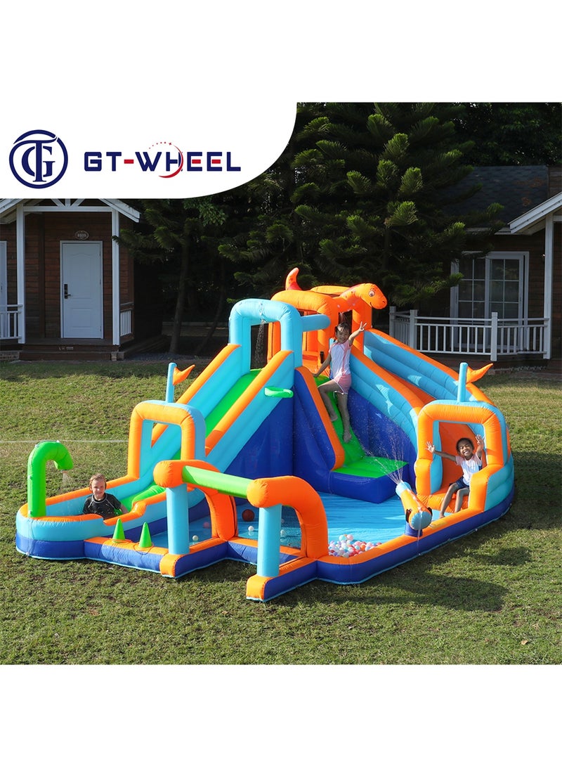 GT-Wheel Inflatable Twin Water Slide for Kids Outdoor Play Double the Fun - Image 1