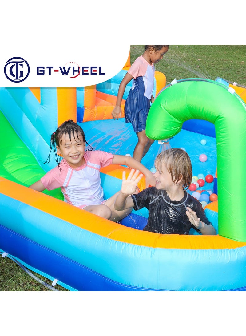 GT-Wheel Inflatable Twin Water Slide for Kids Outdoor Play Double the Fun - Image 4