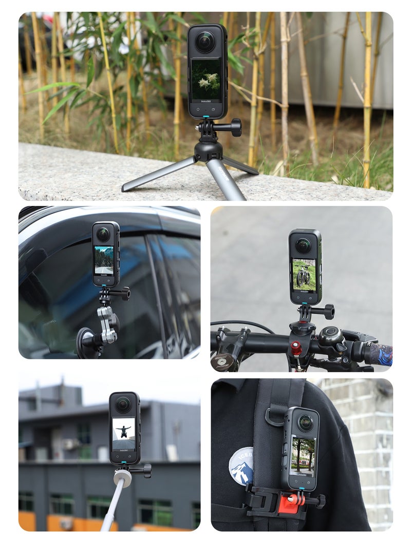 SOLARAE غطاء لـ Insta360 X3، إطار واقي، غطاء حماية عدسة، غطاء واقي لشاشة الكاميرا، هيكل من الألمنيوم، مجموعة ملحقات الكاميرا - Image 2