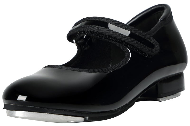 Linodes Patent Easy Strap Tap Shoe for Girls and Boys (Toddler/Little Kid/Big Kid)-Black-11M-Little Kid - Image 1
