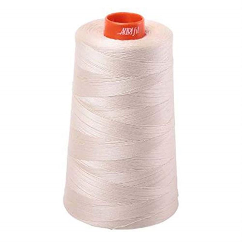 Aurifil 2310 Mako 50 Wt 100% Cotton Thread, 6,452 Yard Cone Light Beige - Image 5