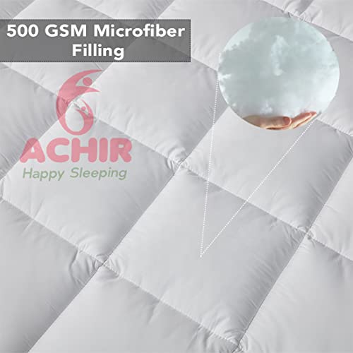 ACHIR 500 GSM Super Soft Polyester Microfiber Mattress Topper/Padding for Soft and Comfortable Sleep - White, (Small Size, 36"X72"Inch, 3Ft x 6Ft) - Image 4