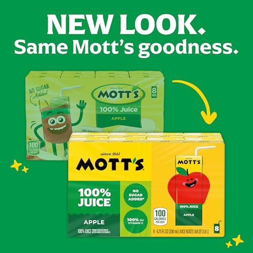 Mott's Motts 100 Original Apple Juice 675 Fl Oz Boxes 32 Count 4 Packs Of 8 2 Servings Of Fruit 100 Fruit Juice Glutenfree Caffeinefree Kosher Contains No Artificial Colors Or Sweeteners - Image 5