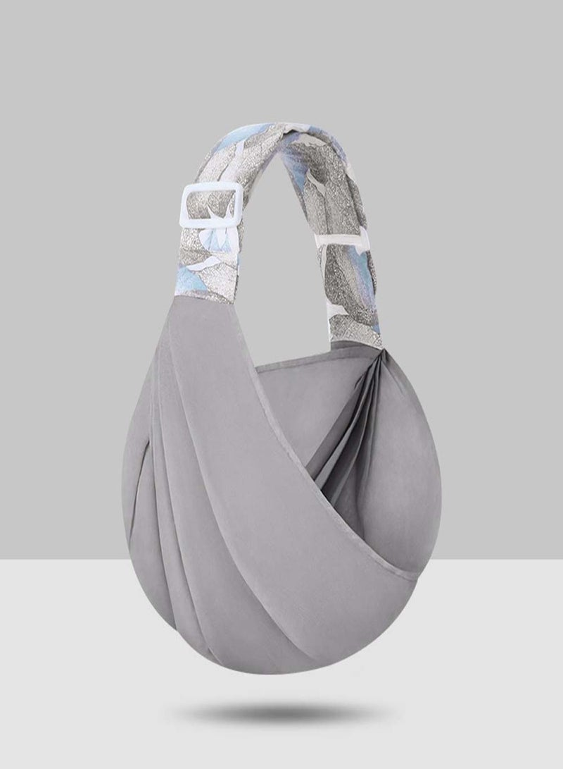 baby front hold single shoulder cross hold style newborn baby four seasons universal backstrap artifact one-word cloth | Dark gray  - Image 5