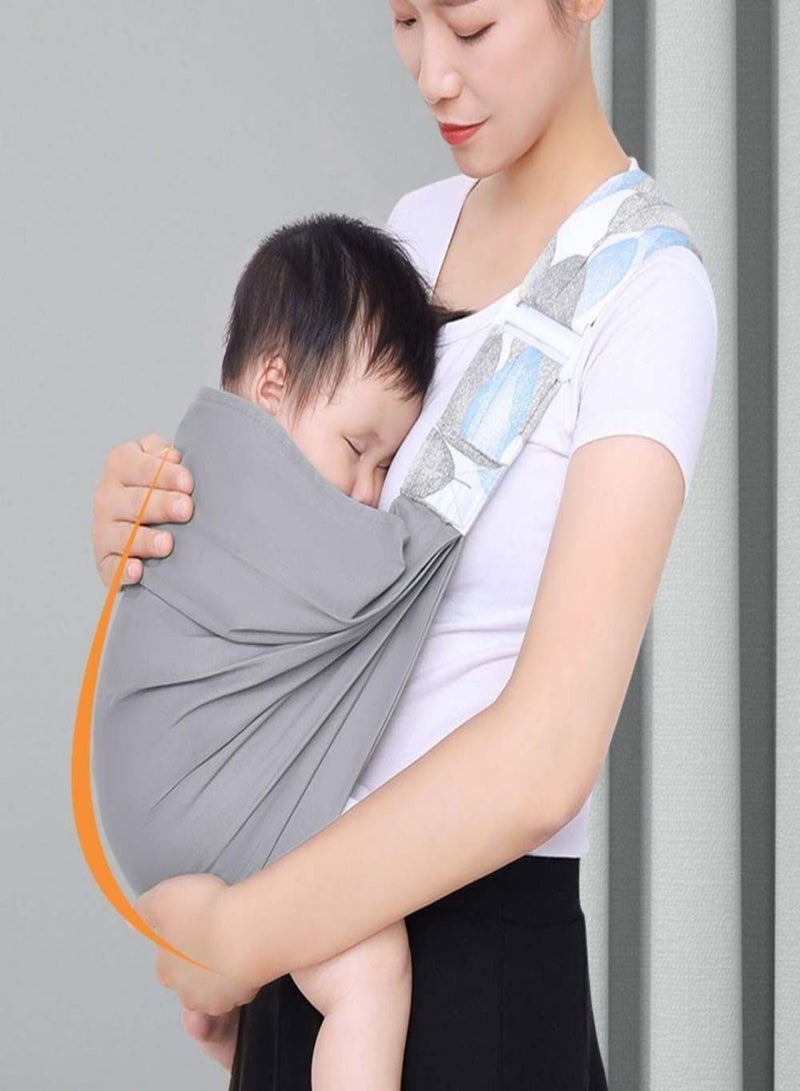 baby front hold single shoulder cross hold style newborn baby four seasons universal backstrap artifact one-word cloth | Dark gray  - Image 3