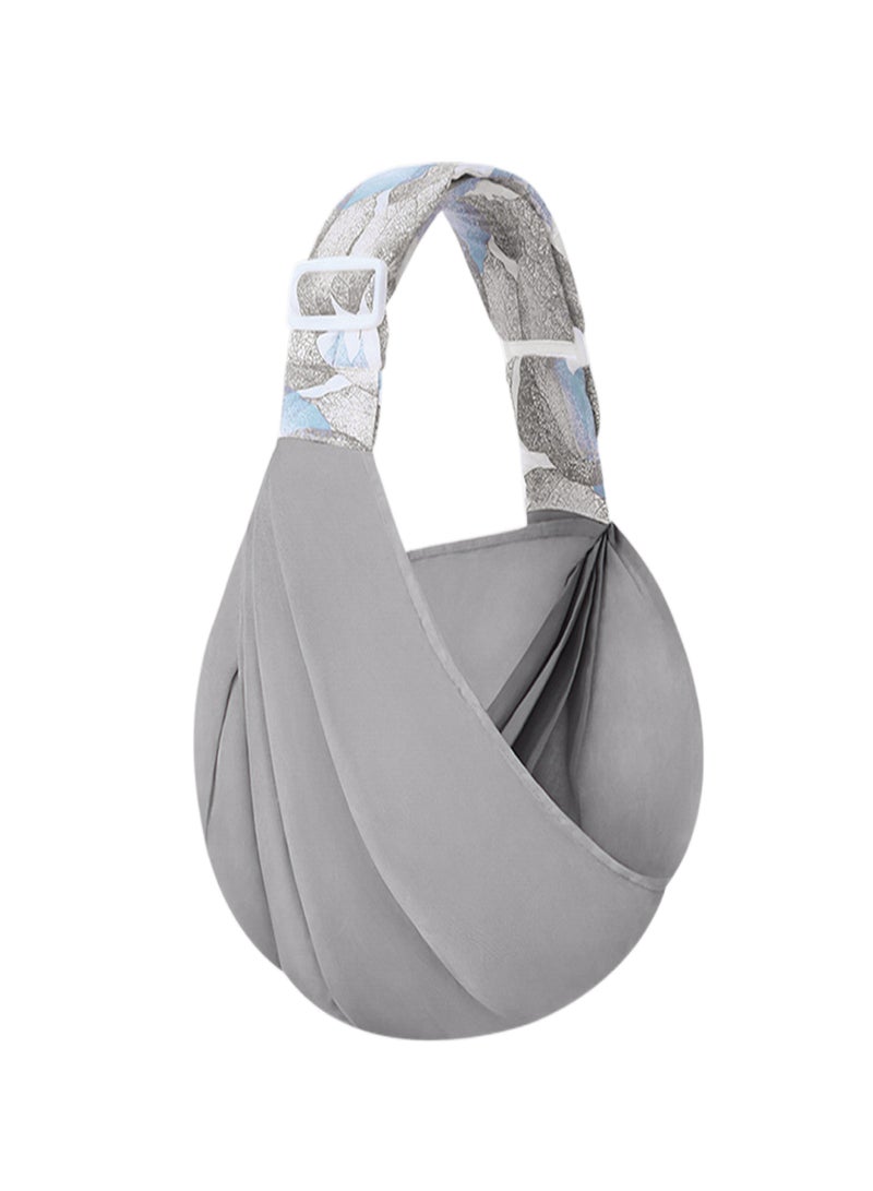 baby front hold single shoulder cross hold style newborn baby four seasons universal backstrap artifact one-word cloth | Dark gray  - Image 2