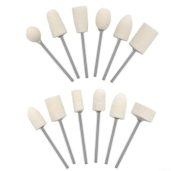 yadav 12Pcs Nail Head Polishing Mill Cutter Nail Files Drill Bits Electric Manicure - Image 2